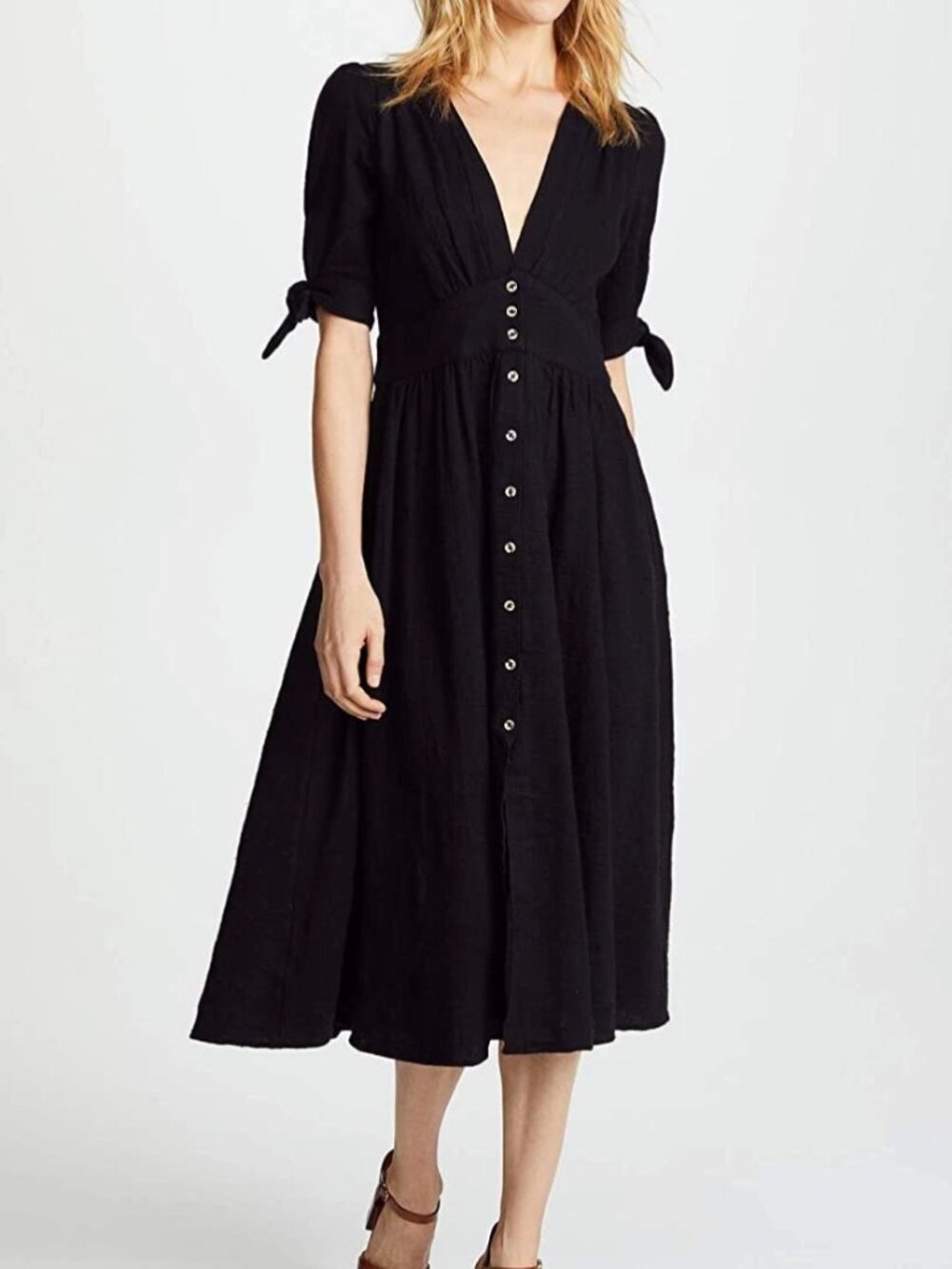 Free People - Love of My Life Midi Dress - NWT - Size XL - Black - Picture 6 of 13